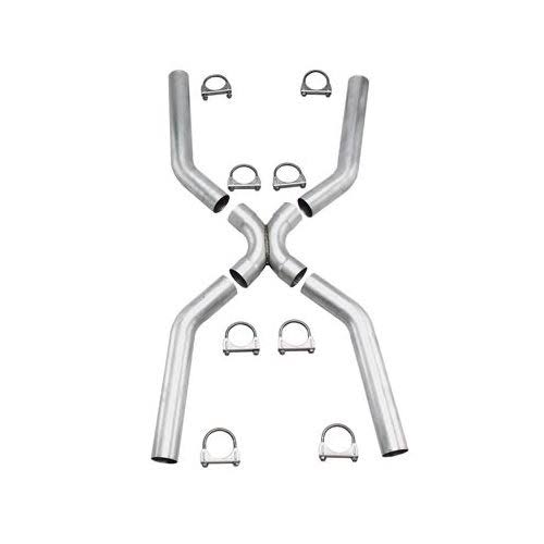 2.5 inch Diameter Mild Steel Aluminized X-Pipe Kits Q79466