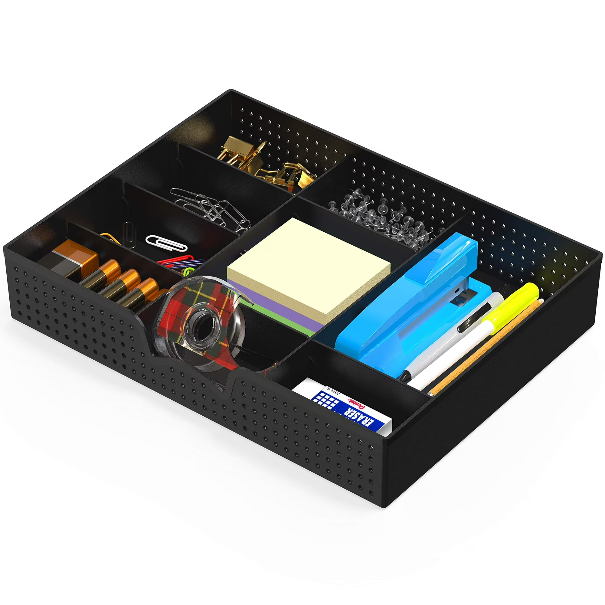 Black 9 Compartment Drawer Organizer Tray F688