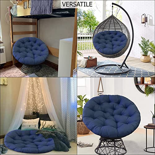 Black 100% Cotton Duck Fabric Papasan Chair Cushion A445