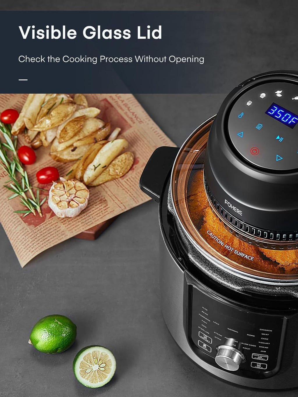 7 in 1 Air Fryer Lid for Instant Pot 6Qt/8Qt with LED Touchscreen D881