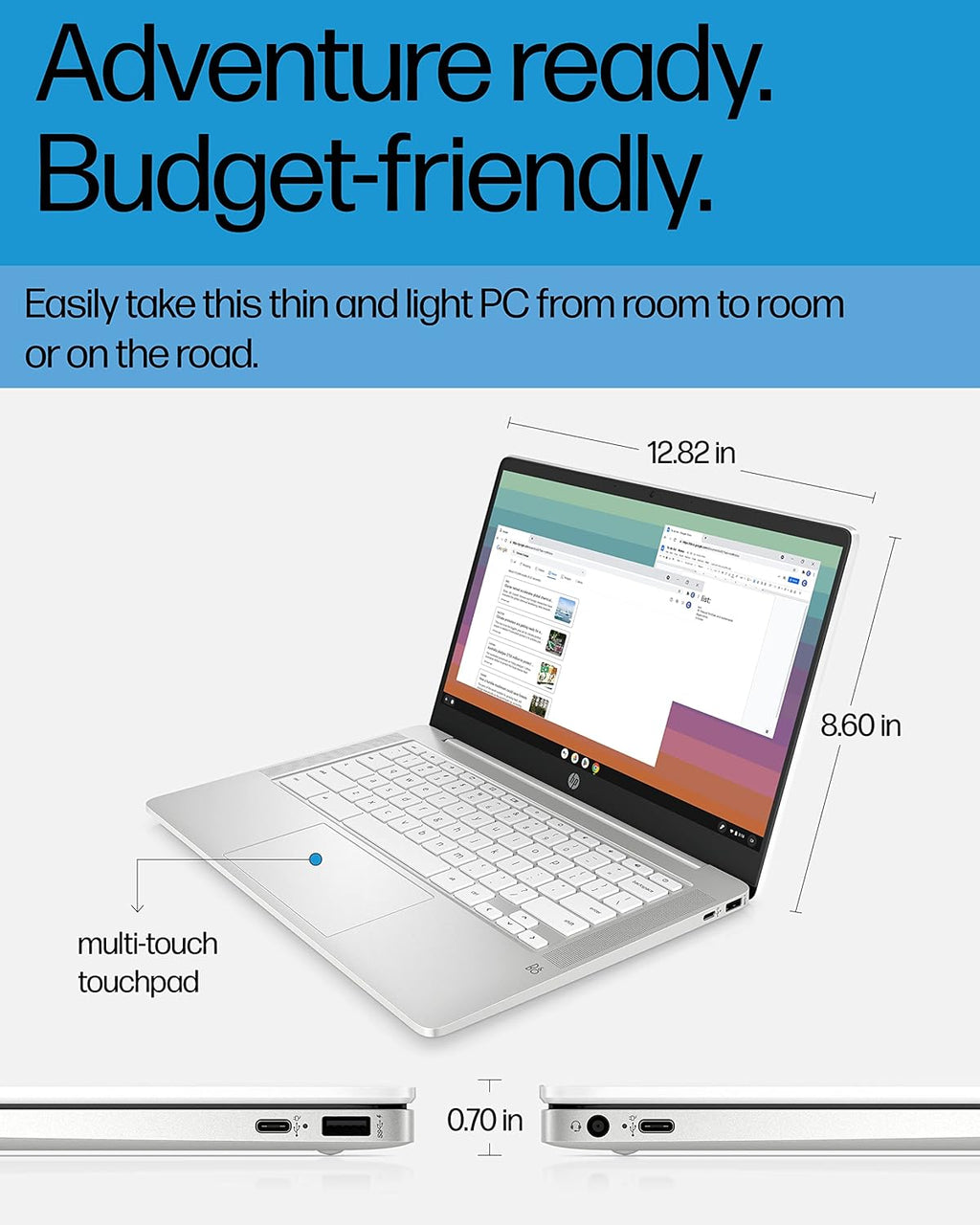 14" HD Display Chromebook Laptop with Intel Celeron N4120, 4 GB RAM, 64 GB eMMC M232217