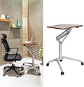 Adjustable Height Rolling Laptop Stand Desk with Wheels A54630