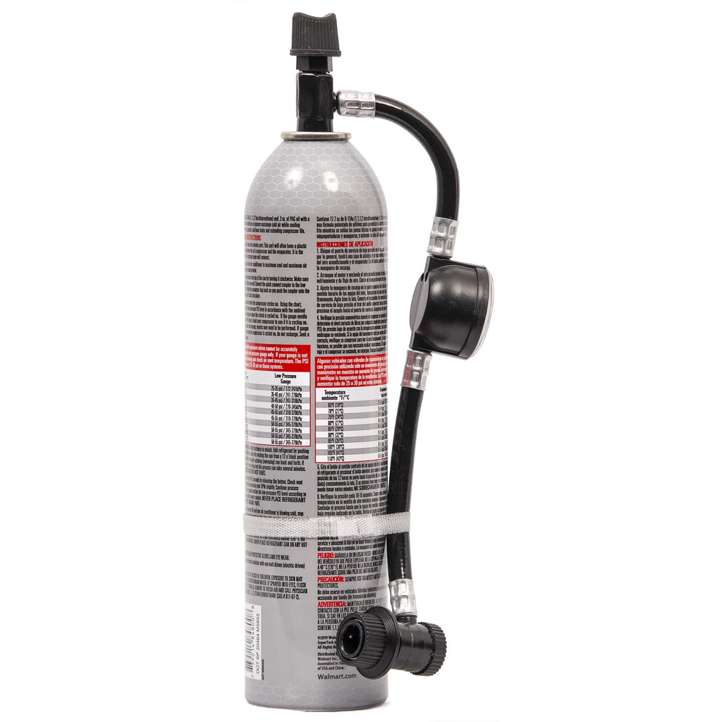 18 oz R-134a Automotive Refrigerant with Reusable Hose and Gauge Q3638