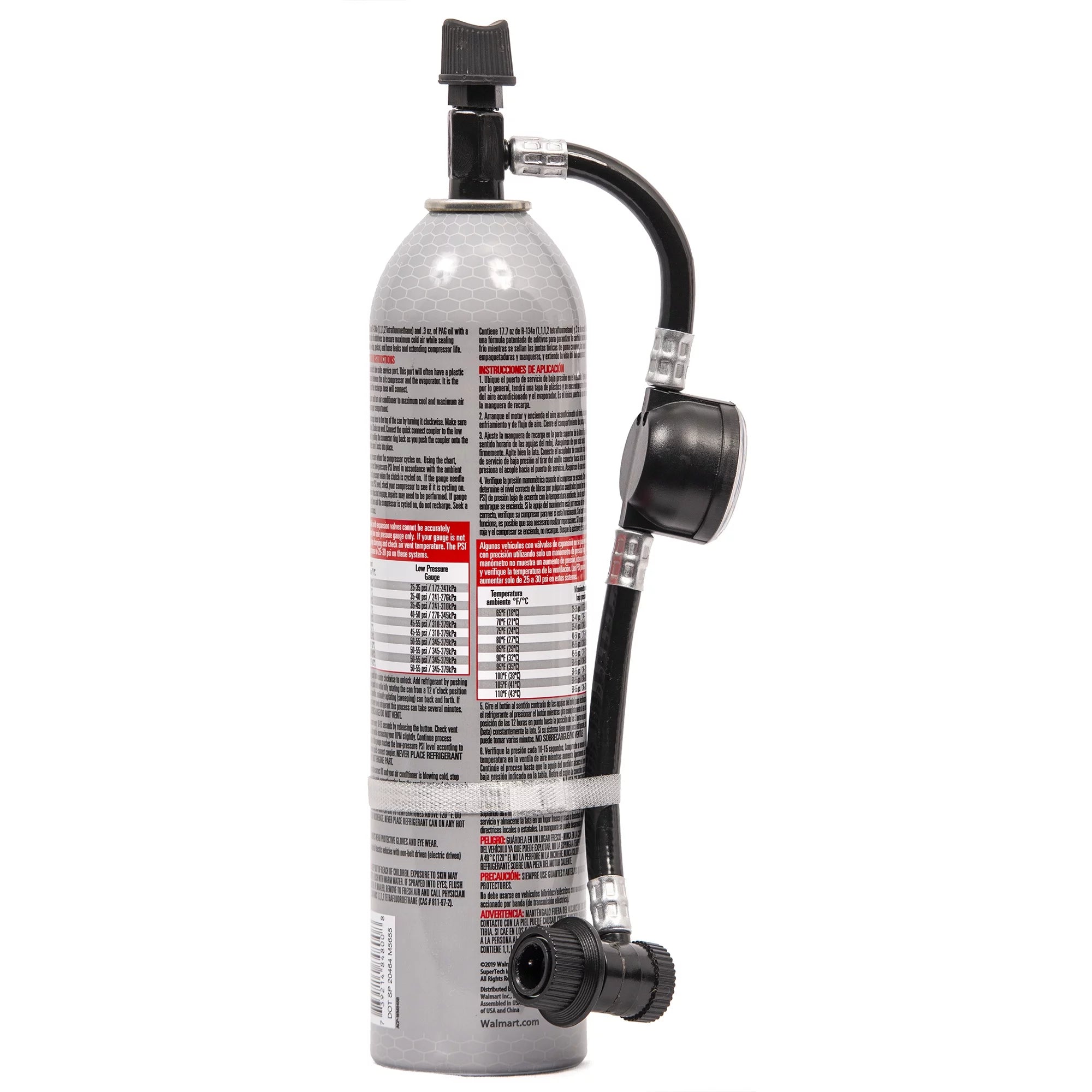 18 oz R-134a Automotive Refrigerant with Reusable Hose and Gauge Q3638