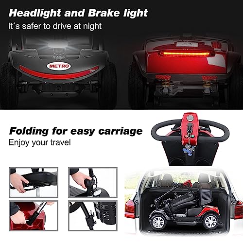 Red 4 Wheel Mobility Scooter D8449