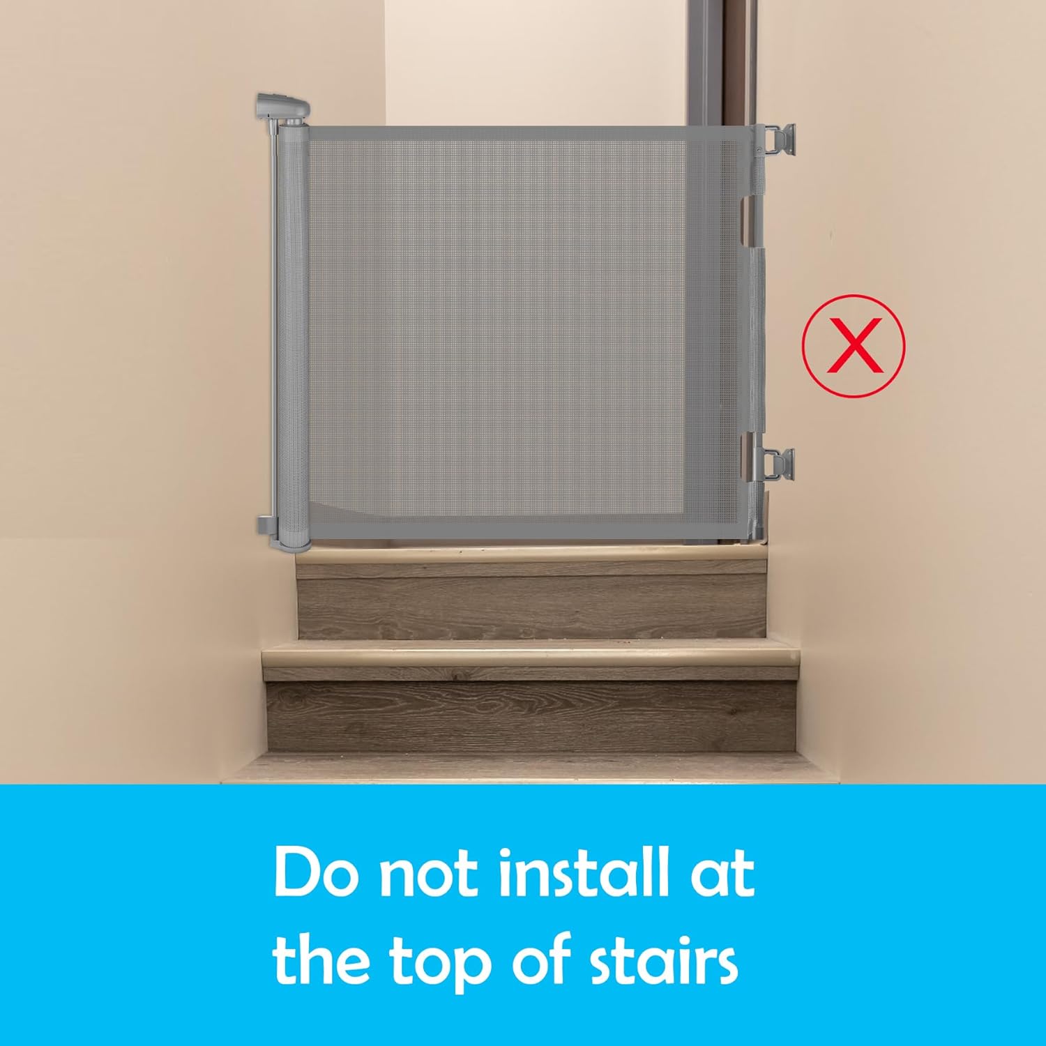 Retractable Baby Gate 33” Tall, Extends to 71” R516