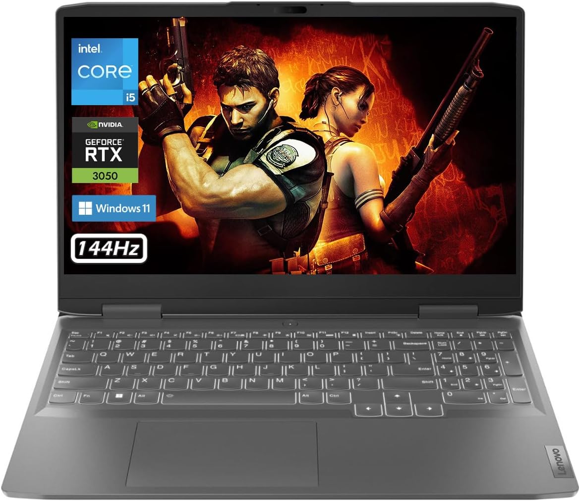 15.6" Gaming Laptop, 144Hz IPS, Intel Core i5-13420H, 32GB RAM 2TB Storage, NVIDIA GeForce RTX 3050, Backlit KB, Win11, Storm Grey J73482