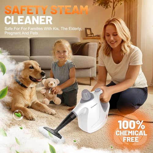 15.2OZ Handheld Pressurized Steam Cleaner with 11-Pieces Accessories J525