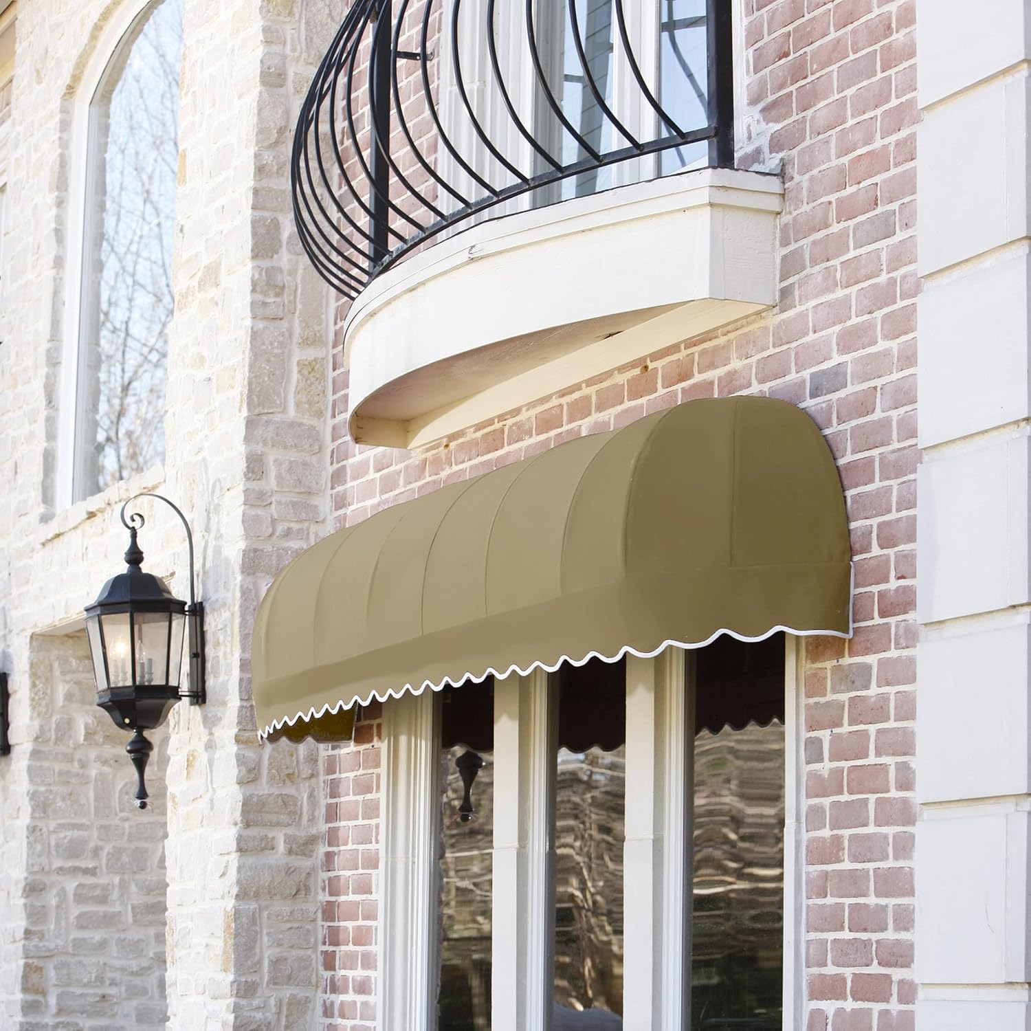 6 ft. Dark Tan Elongated Dome Style Fixed Outdoor Canopy B899