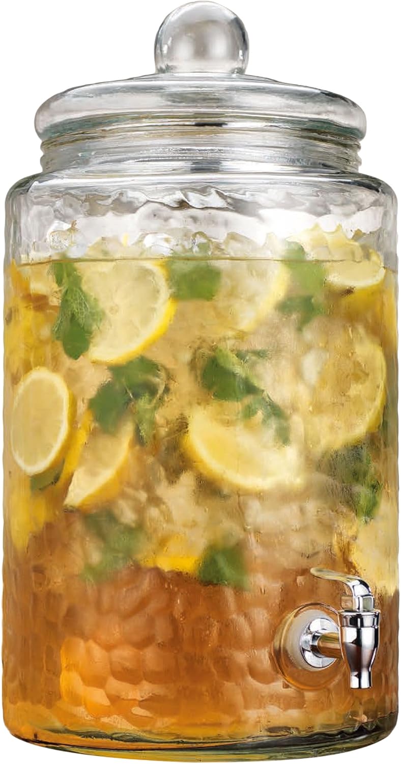 Clear Glass 3 Gallon Beverage Dispenser E329