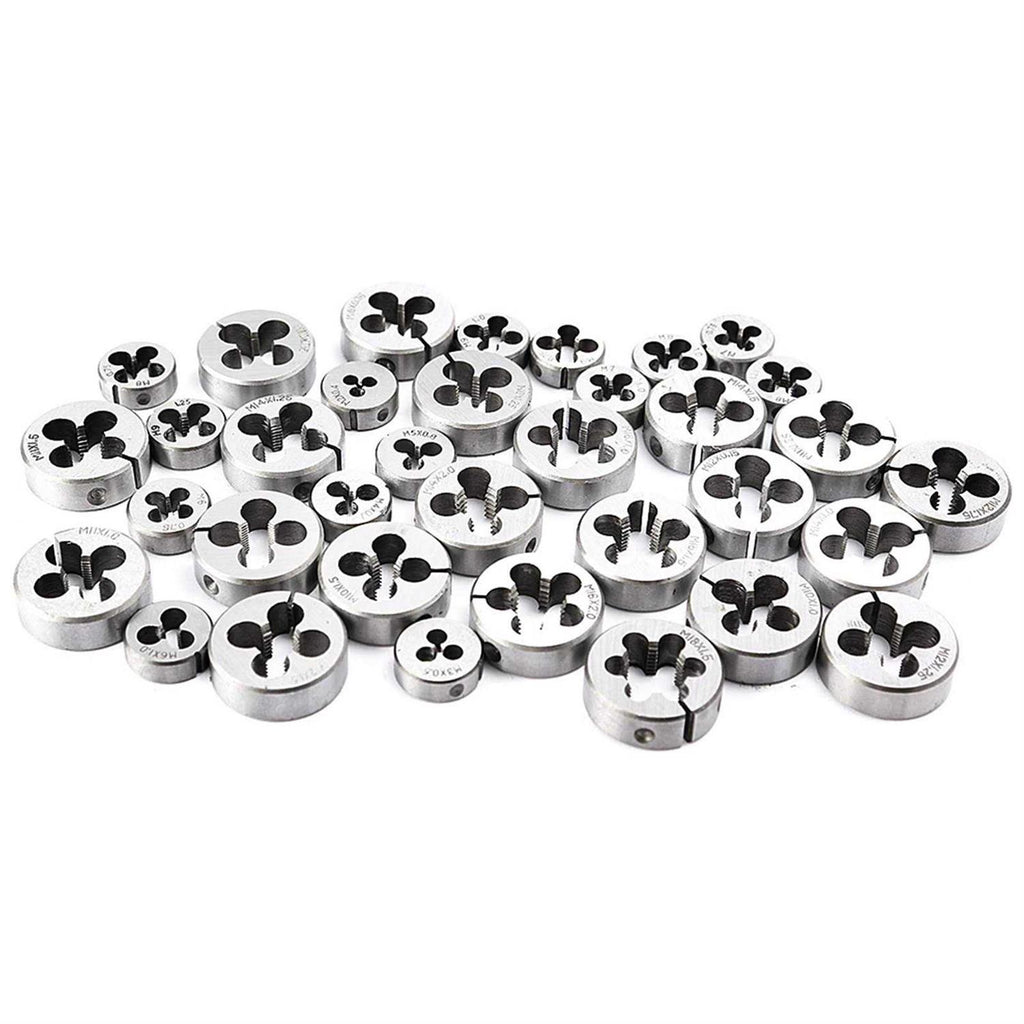 110 Pcs Metric Tap and Die Set M2-M18 Tungsten Steel Titanium with Storage Case L535007