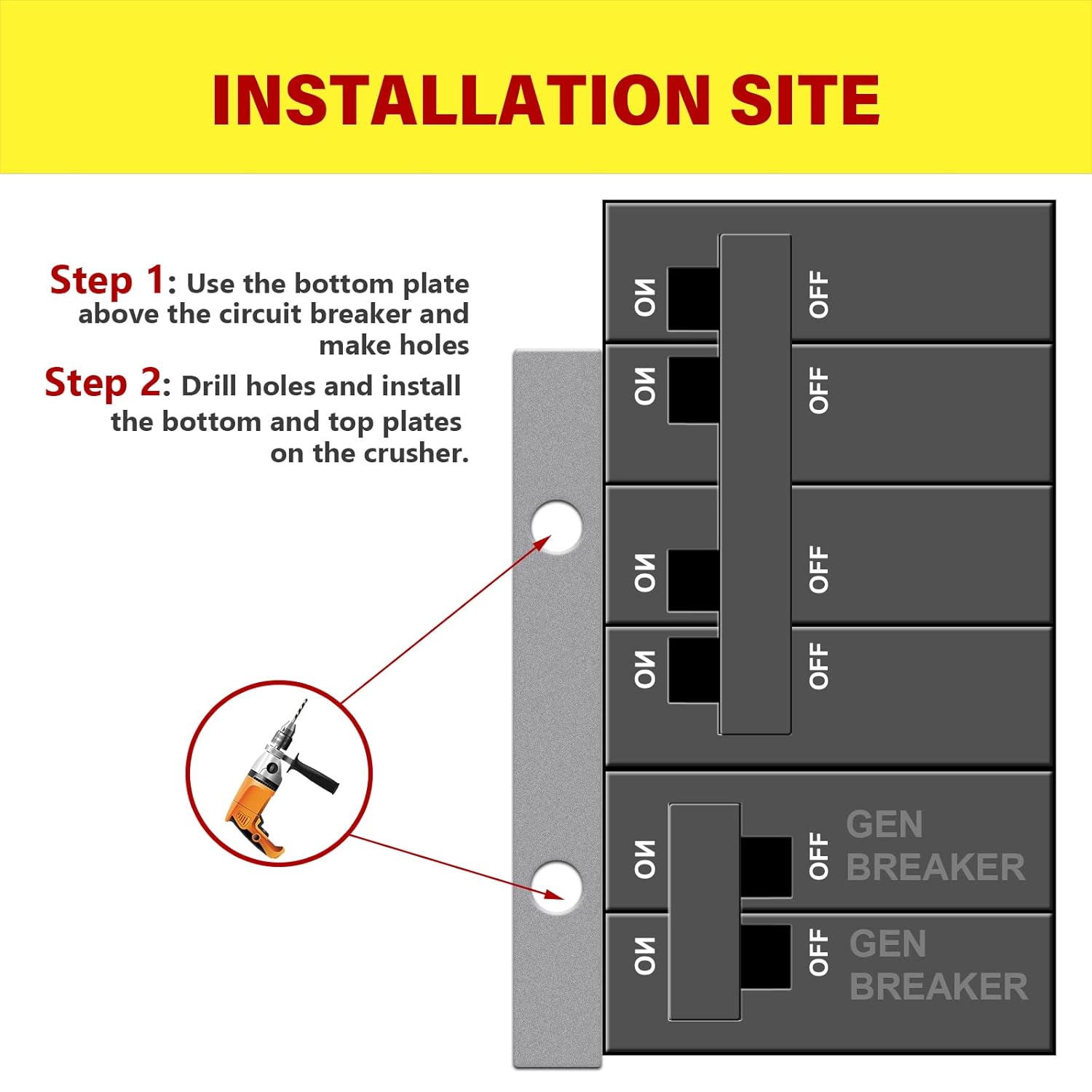 Generator Interlock Kit for Square D Homeline Meter Main 150 or 200 amp Breaker, Pack of 2 H453