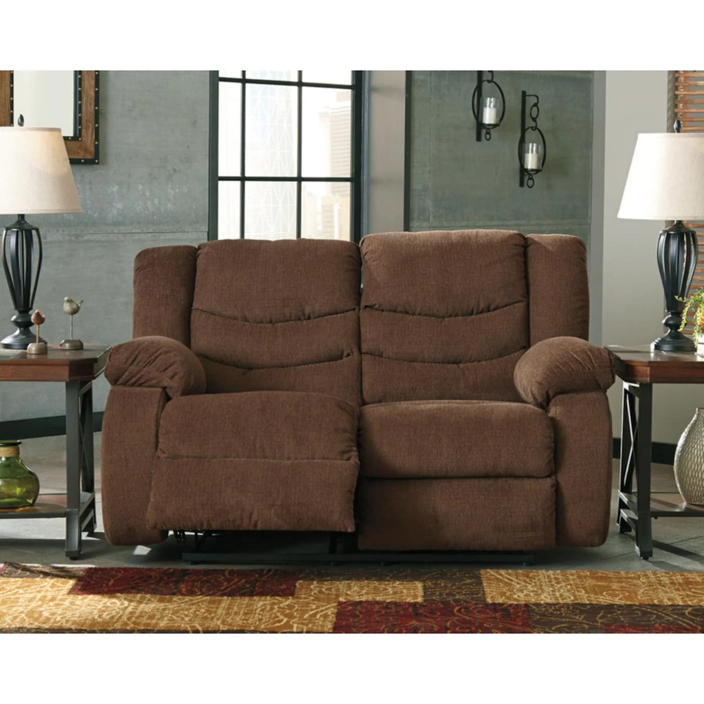 Mocha Reclining Loveseat L55602