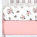 2 Pack Fitted Crib Sheet Set, 100% Solid Standard Natural Cotton, Standard 28”x 52”, White & Charcoal Gray K69761