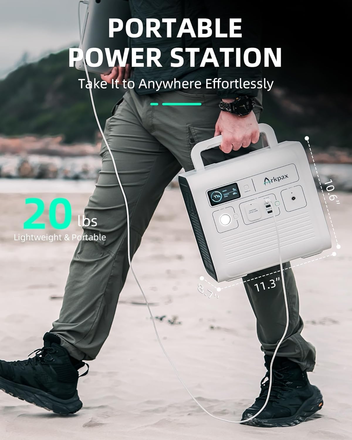 1051Wh 1200W Pure Sine Wave Portable Power Station C7198