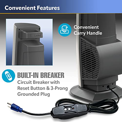 42" Black Portable Outdoor Tower Fan with 4 Speeds C1619