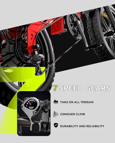 Electric Dirt Bike 20 inch Fat Tire 300+ lbs Heavy Duty Mountain Bicycle e-Bike N470