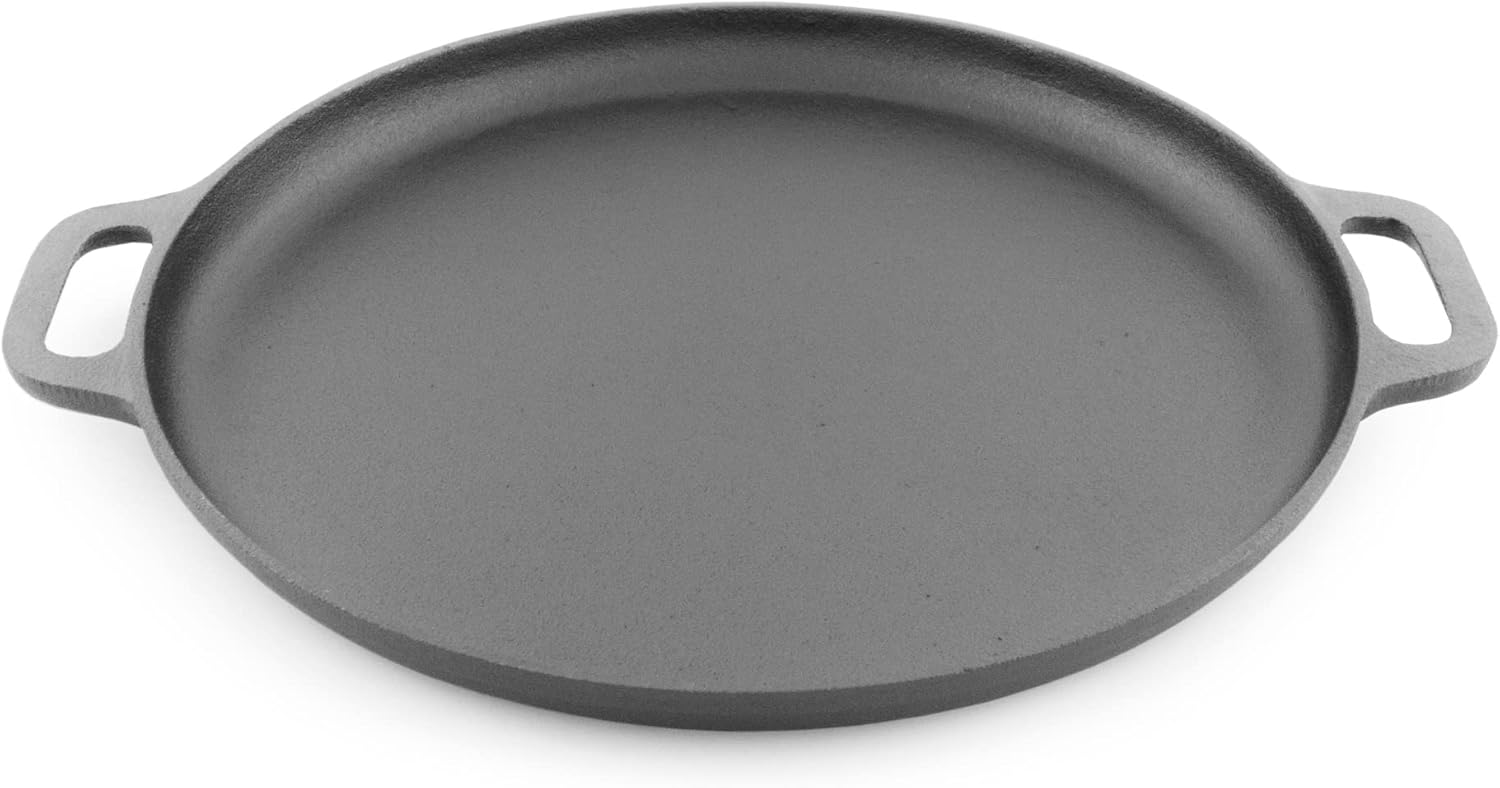 14" Pre-Seasoned Black Cast-Iron Griddle Pizza Pan B160
