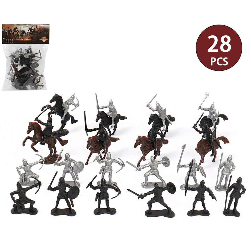28 Pcs Medieval Toy Soldier Figures G864596