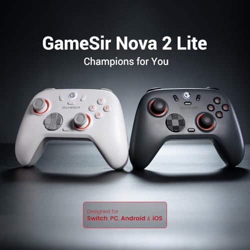 Wireless PC Controller with Hall Effect Joysticks & Triggers, 2.4G & Wired, Remappable Buttons (White) Y136