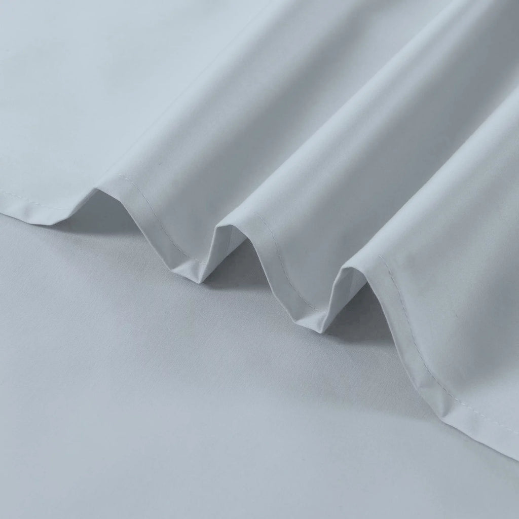400 Thread Count 100% Cotton Sateen Sheet Set, Full Size, Light Blue U1425