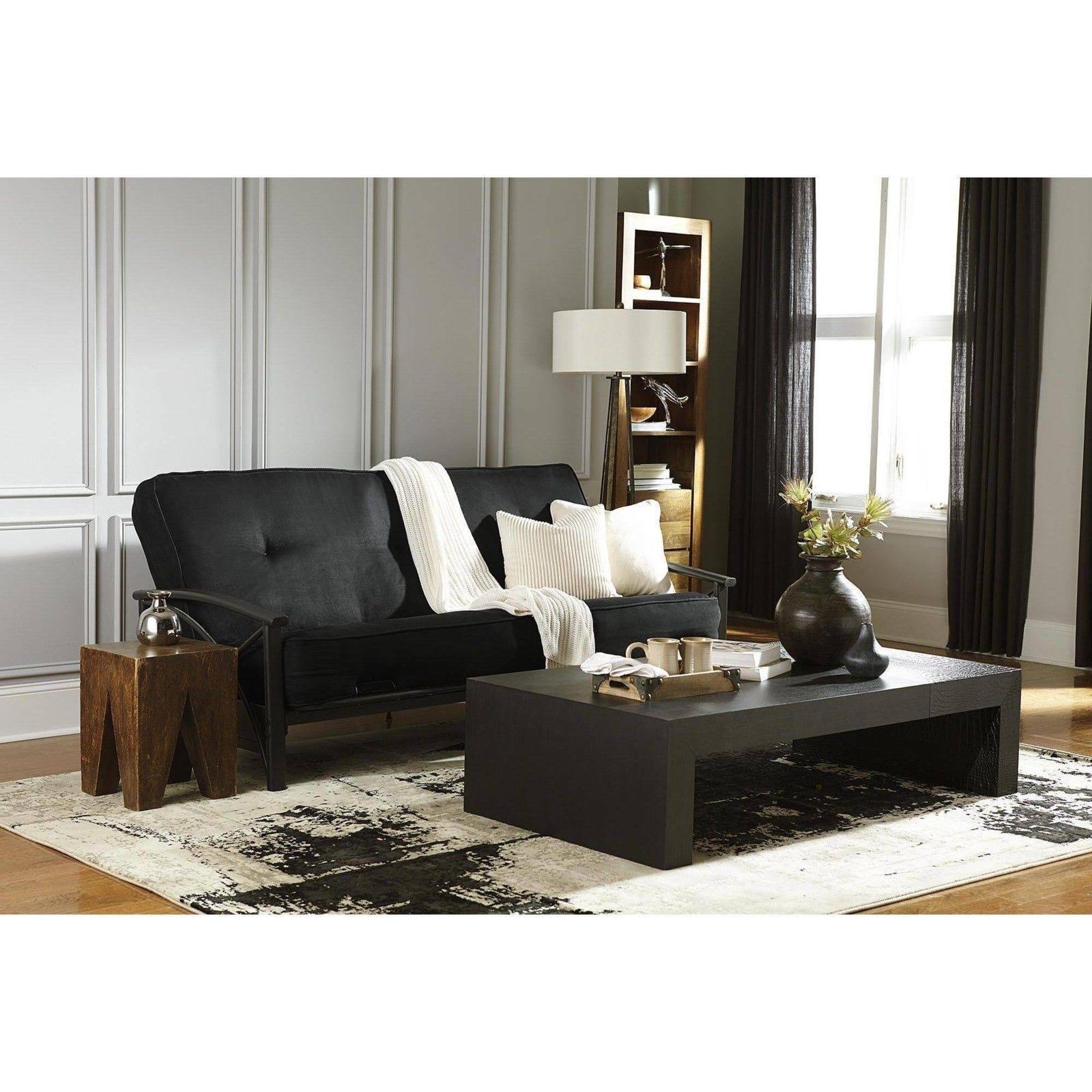 8-Inch Independently Encased Coil Futon Mattress Full Size Black M364044