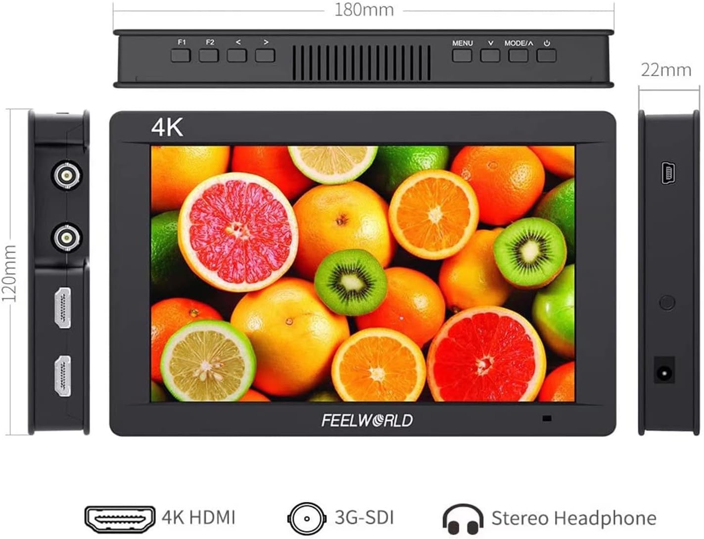 7 4K HDMI On Camera Field Monitor IPS Full HD 1920x1200 with Peaking Assist J180489