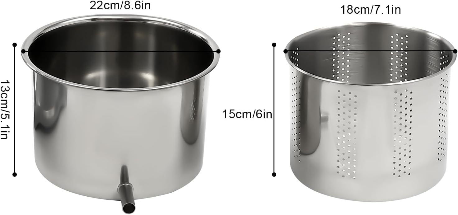 Stainless Steel Fruit Press with Dual Barrels and Filter Bag Z199