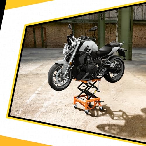 Hydraulic Motorcycle Lift Table, 350 LBS Heavy Duty Scissor Jack Stand with Wide Deck Y807799