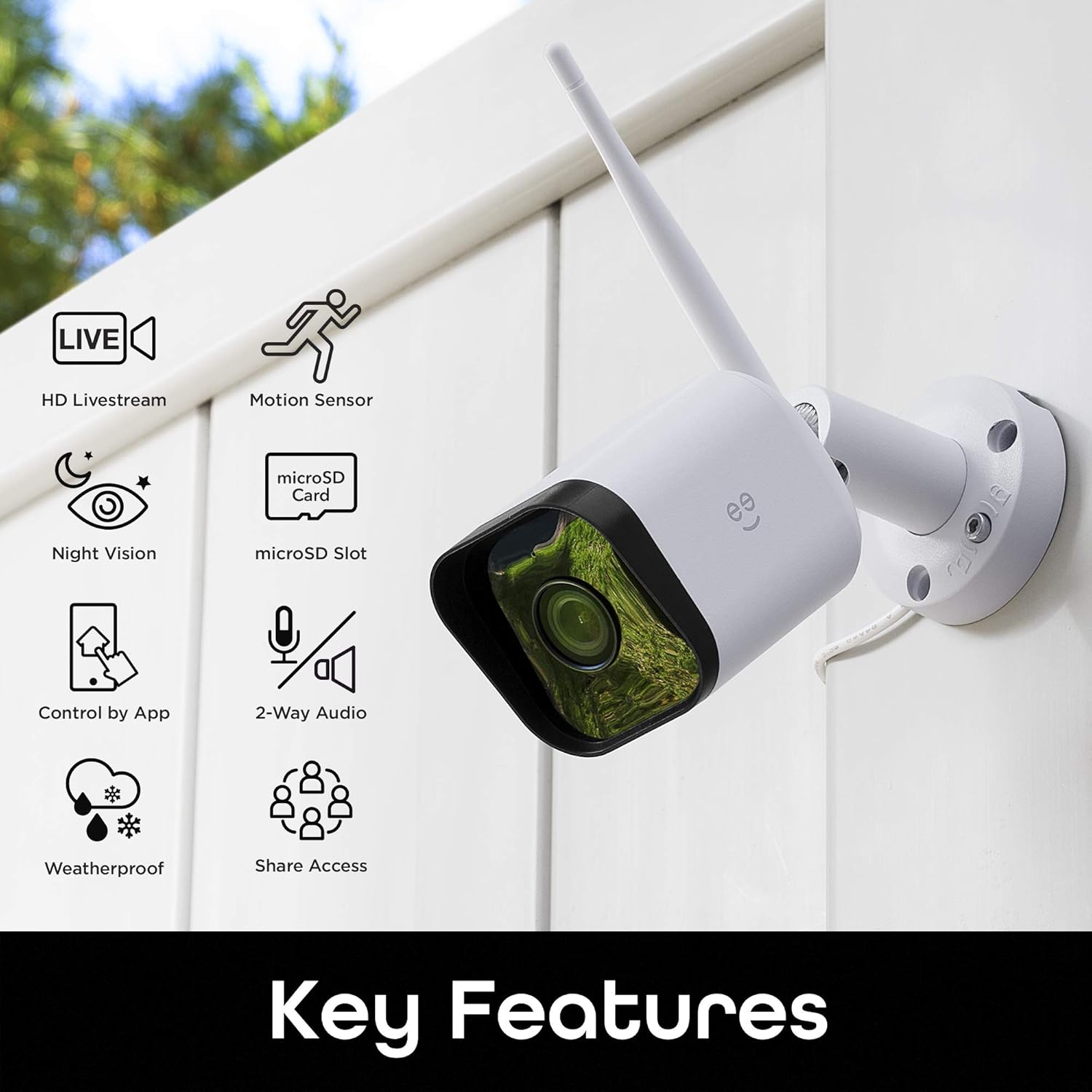 2 Pack 1080p Outdoor Security Camera with Night Vision and Motion Detection S87834