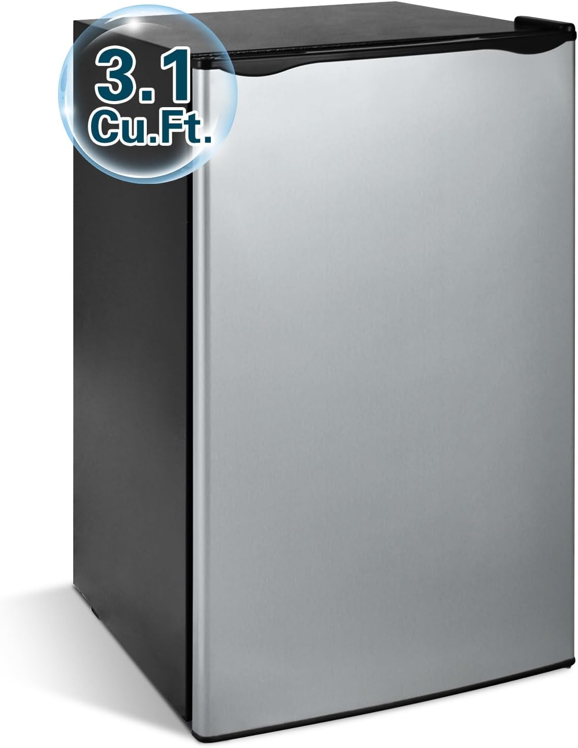 3.1 Cu. Ft. Mini Fridge with Freezer, Silver D48710