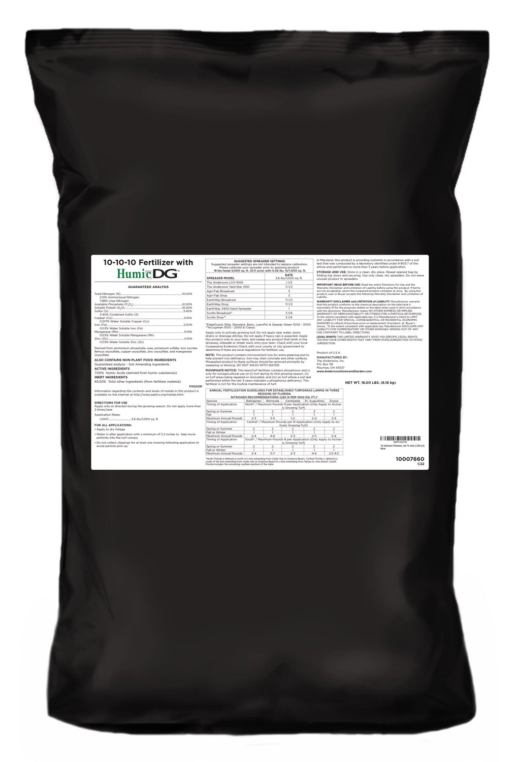 18lb. 10-10-10 Fertilizer with Micronutrients H4118