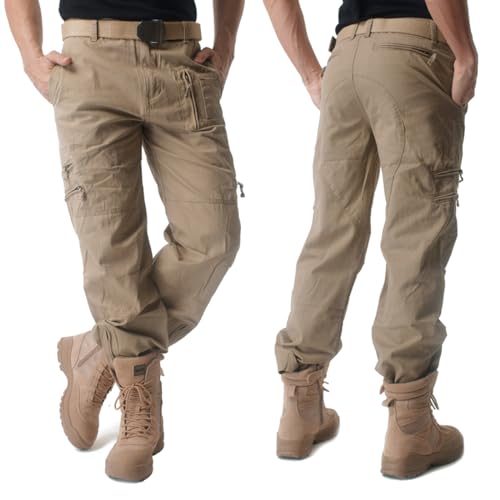 Men's Cotton Multi-Pockets Work Cargo Pants I780