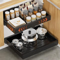 2Pack Expandable Pull Out Cabinet Organizer 21Deep, Adjustable Width 12.2-20.4, Black N9851