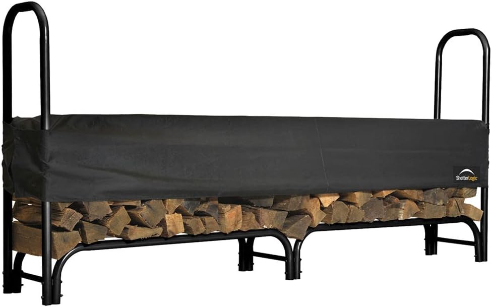8' Firewood Rack with Adjustable Cover I484594