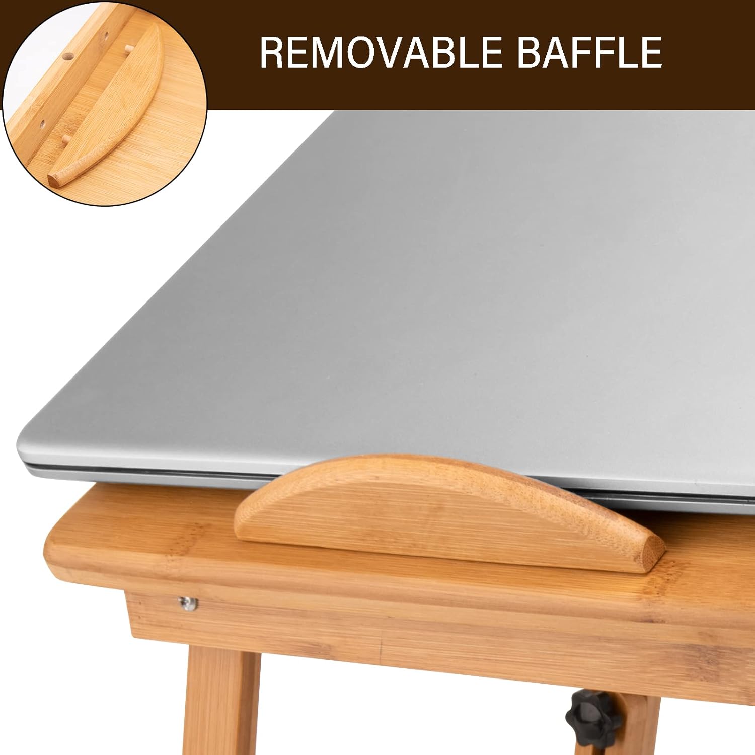 Adjustable Bamboo Laptop Desk Tray Z904532