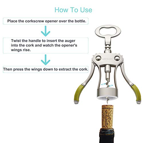 Stainless Steel Wing Corkscrew Wine Opener L327205