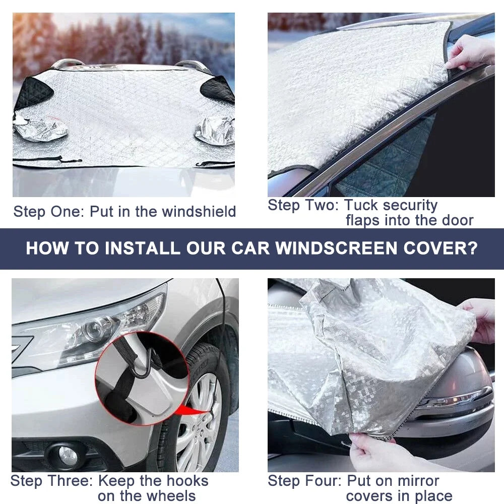 Thick Magnetic Windshield Cover for Ice Snow N714471