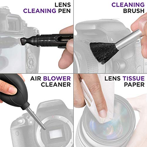 Camera Cleaning Kit with Case, Spray, Swabs, Blower, Brush, Tissue Paper V95401