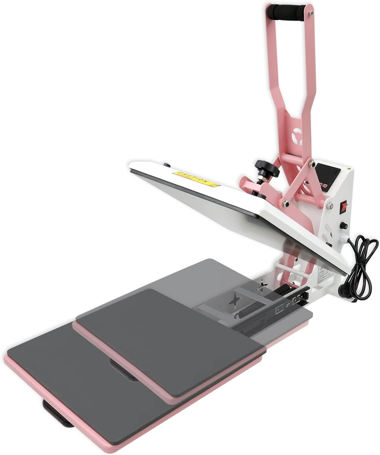 Pink White 15x15 inch Digital Heat Press Machine S21164