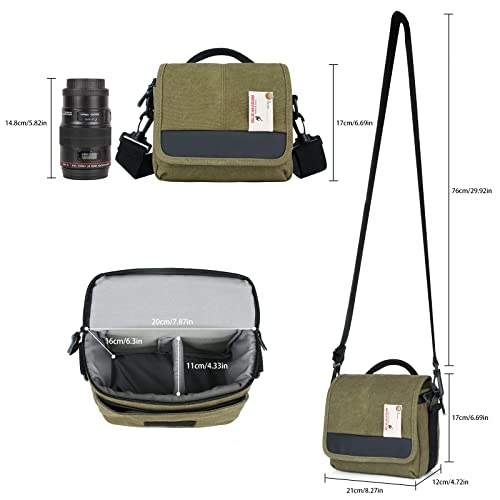 Small DSLR Camera Shoulder Bag Waterproof Messenger Bag Crossbody Case Z57666