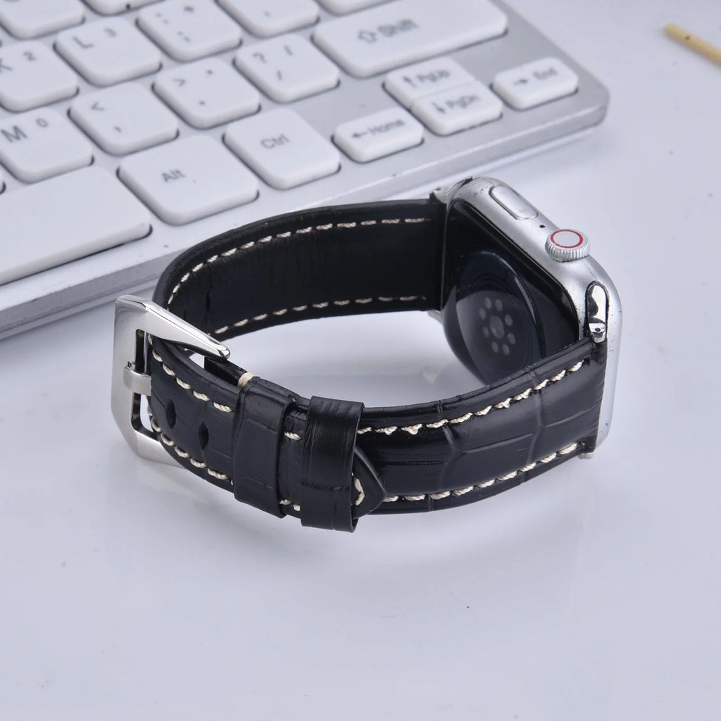 Khaki Leather Band 49mm 44mm 45mm 42mm Wristband N522422