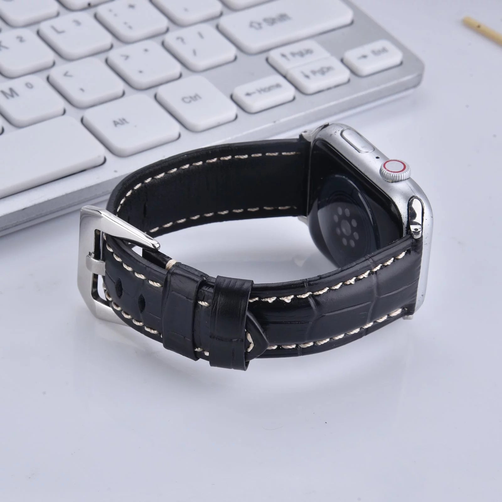 Khaki Leather Band 49mm 44mm 45mm 42mm Wristband N522422