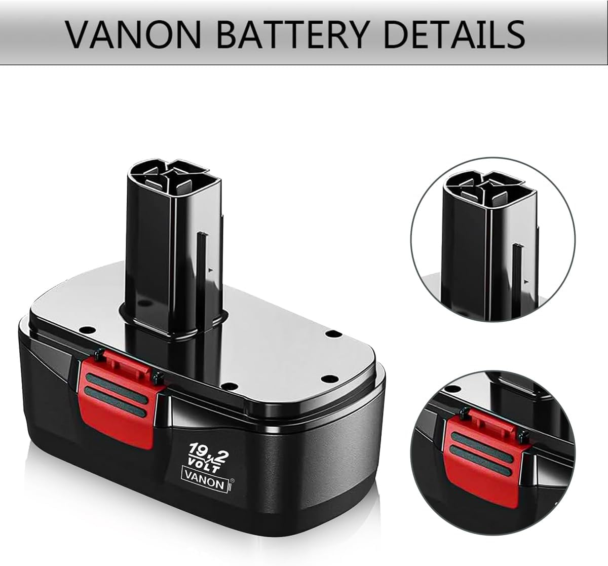 2Pack 4.8Ah Replacement Battery for Craftsman C-3 19.2V I427534