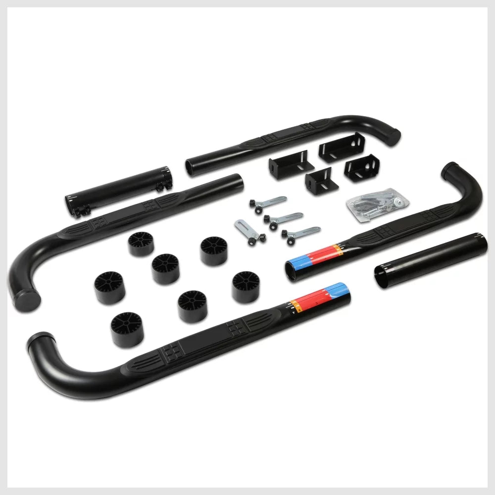 Black 3" Adjustable Side Step Nerf Bar Running Board B95953