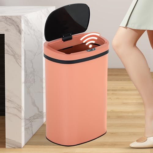 13-Gallon Stainless Steel Automatic Motion Sensor Trash Can J496