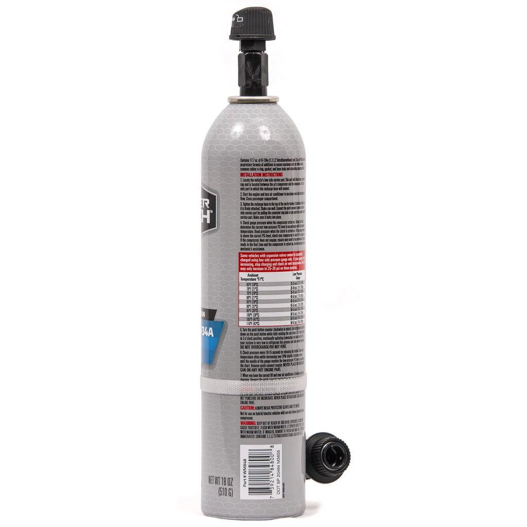 18 oz R-134a Automotive Refrigerant with Reusable Hose and Gauge Q3638