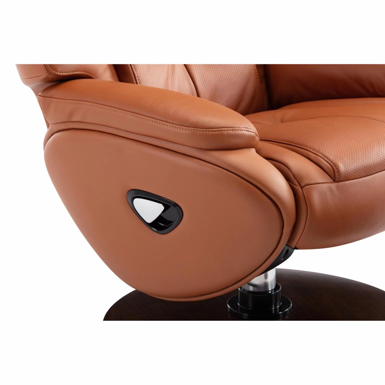 Leather Pedestal Recliner with Ottoman D810576
