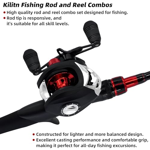 Fishing Rod and Reel Combo Baitcasting Baitcast Reel 5 Foot Fiberglass Telescopic Rod with Fishing Line E28999