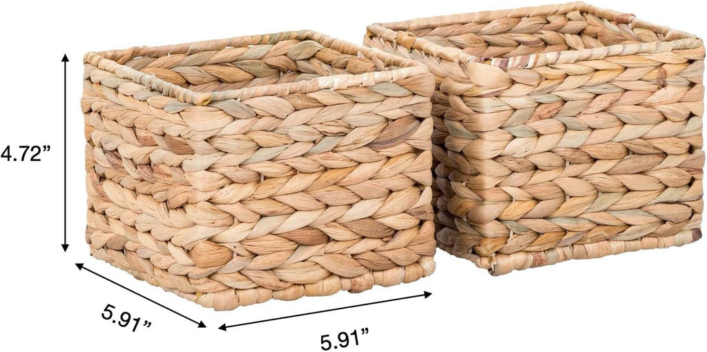 Woven Natural Water Hyacinth Organizational Basket Set of 3 W9327